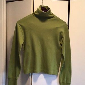 Vintage Olive Turtleneck * Fits Small